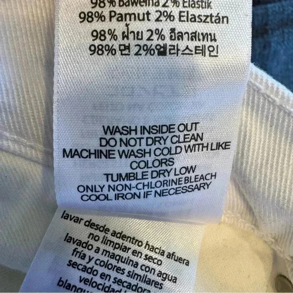 ๐ 6/$60, Michael Kors Parker Slim Fit Jeans, White, Size 32/32 - Picture 7 of 8